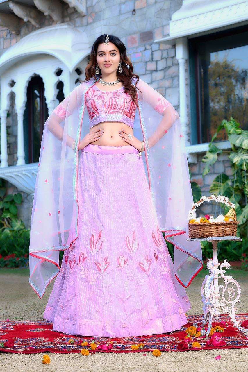 Women's Tussar Silk Patola Printed Lehenga Set with Dupatta ? Stitched with Can Can Flair - Image 3